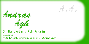 andras agh business card