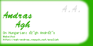 andras agh business card